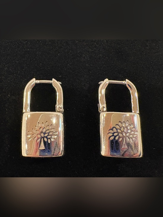 Mulberry Jewelry - Mulberry Padlock Hoop Earrings Silver NIB